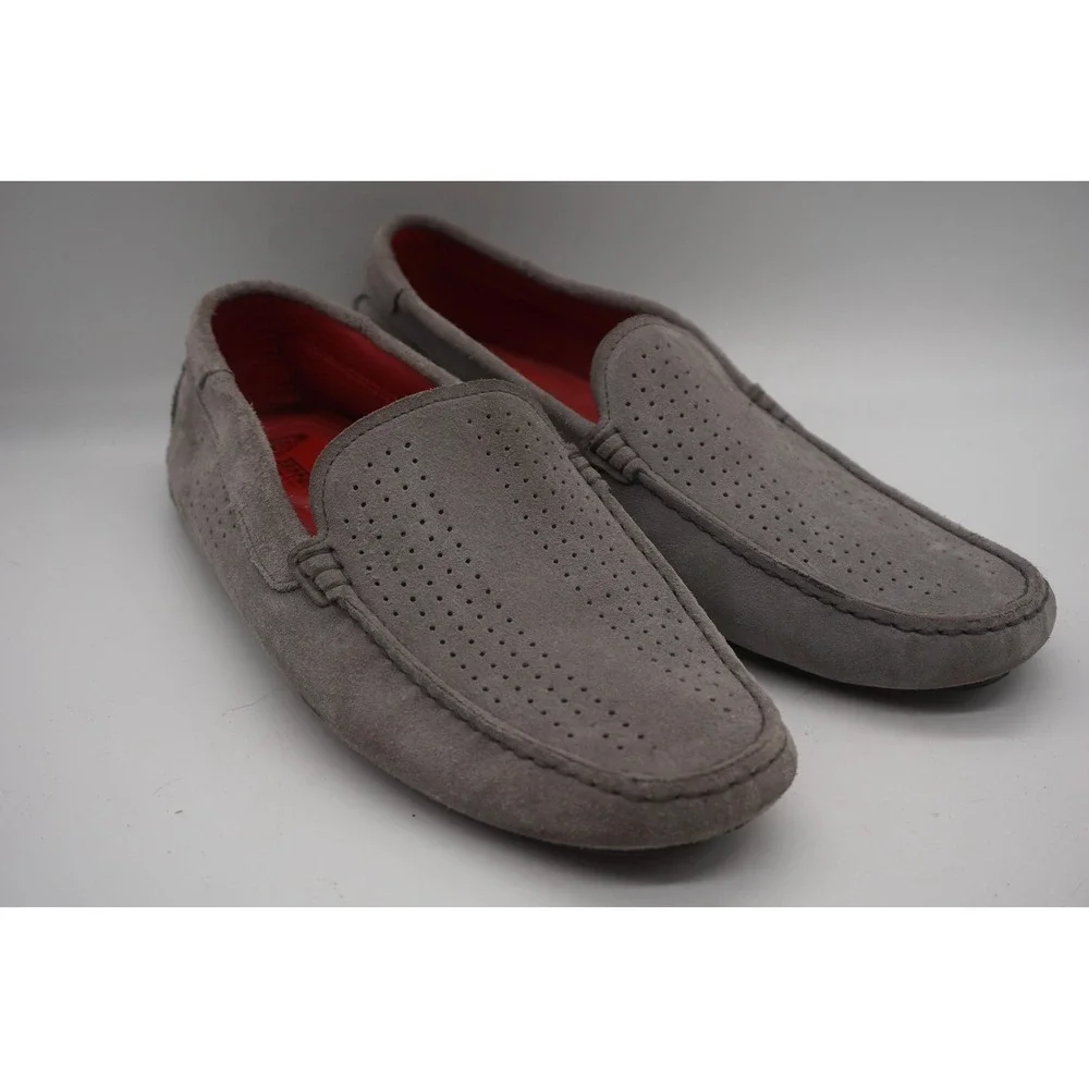 Tod's Ferrari Loafers Gray Suede Driving Shoes Made Italy Men's Size 7.5 8.5